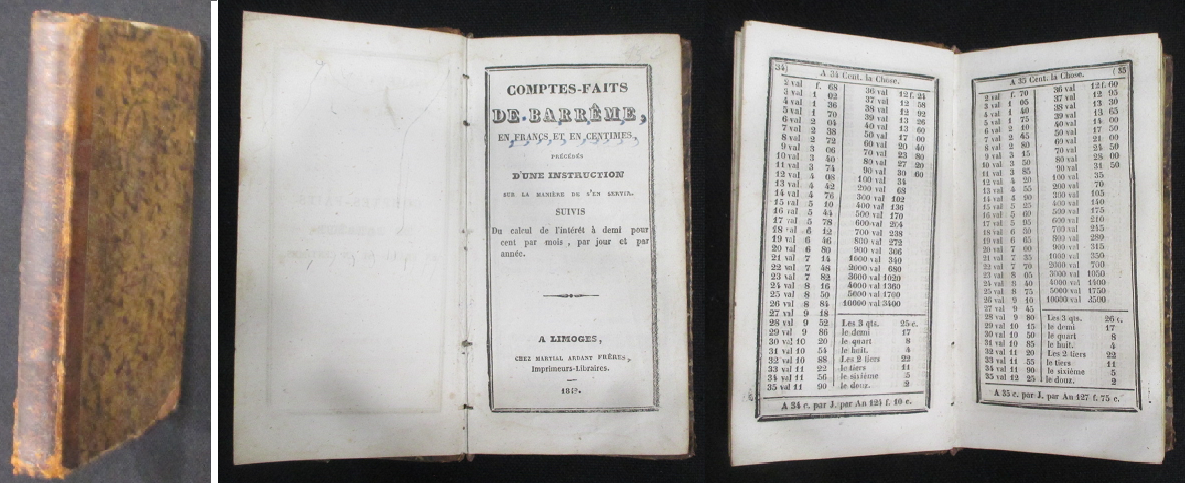 Comptes faits 1842 barreme