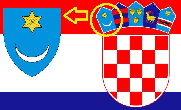 Croatie armoiries blason gauche couronne
