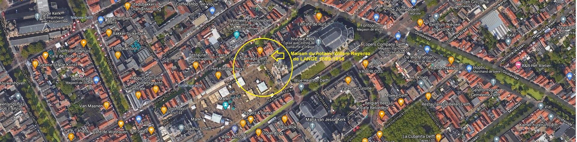 Delft grote markt vue satellite